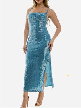 BEBE Sequin Slip Dress